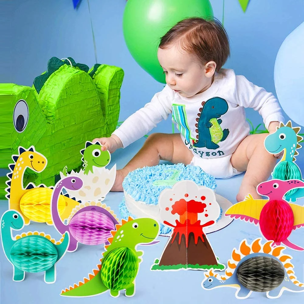 Printing Dinosaur Paper Honeycomb Centerpiece for Table Decoration