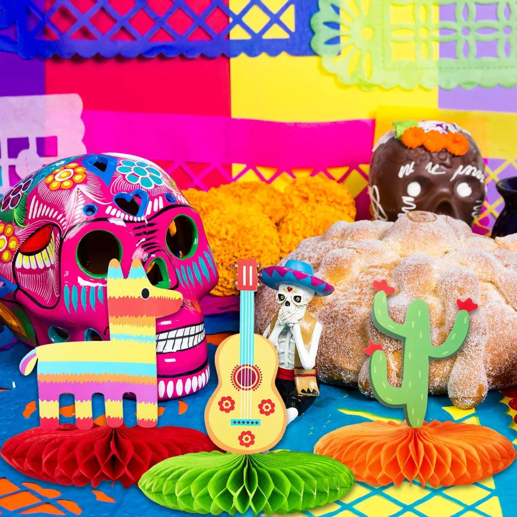 Party Supplies Fiesta Theme Party Table Centerpiece Set Paper Honeycomb Ball