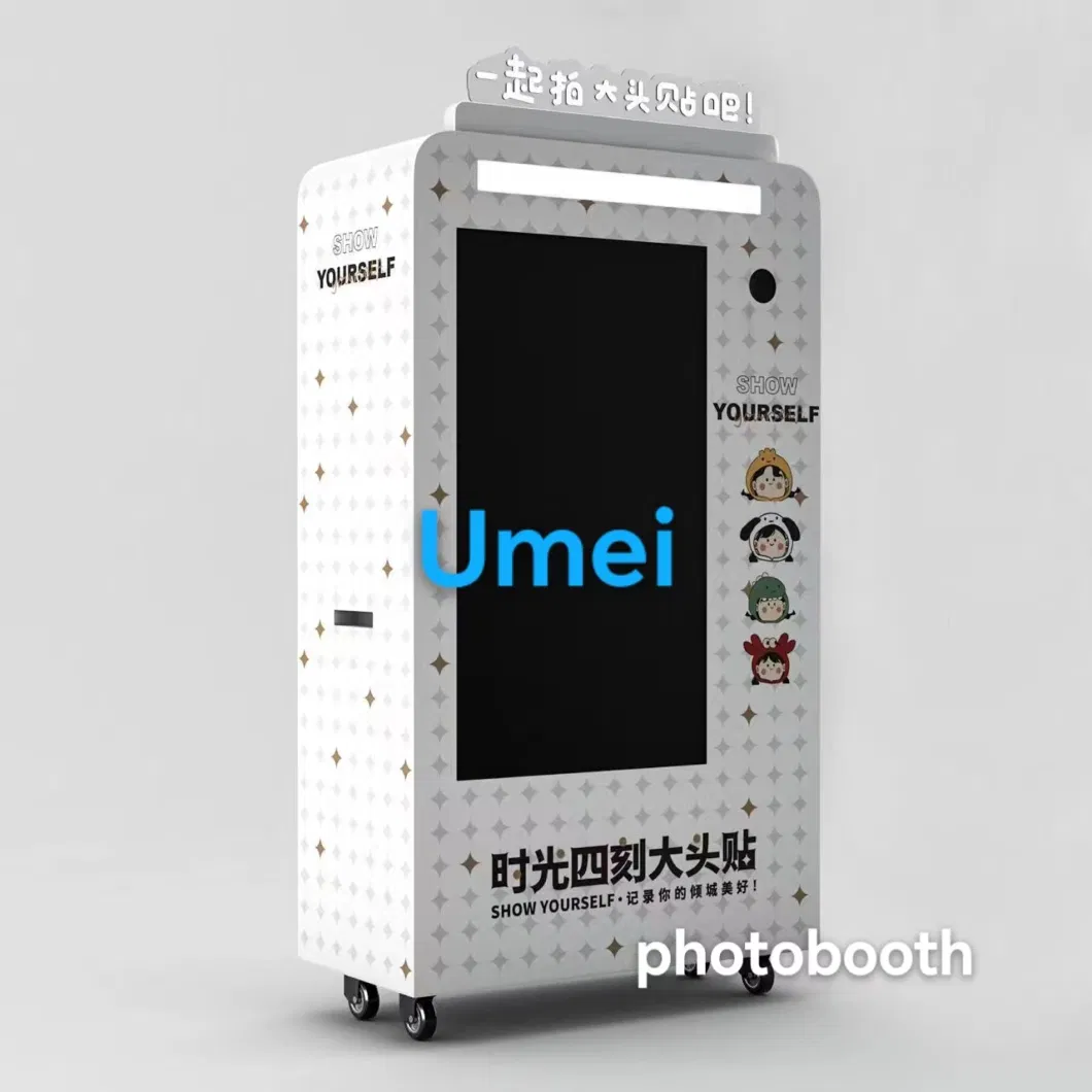 Korea Latest Coin Operated Equipment Camera Shoot Passport Photo Booth Stand