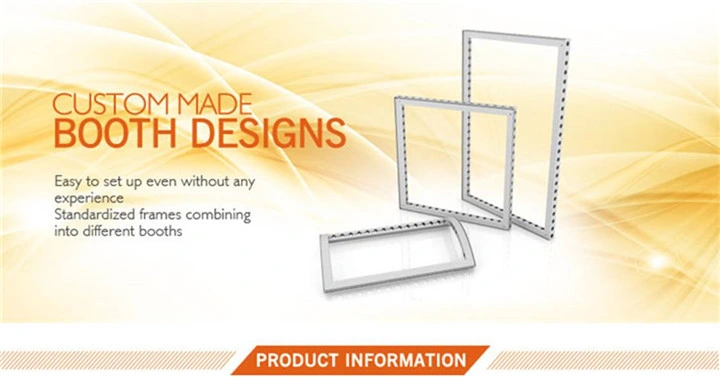 3X3 Portable Tension Fabric Trade Show Display Exhibition Modular Booth Design