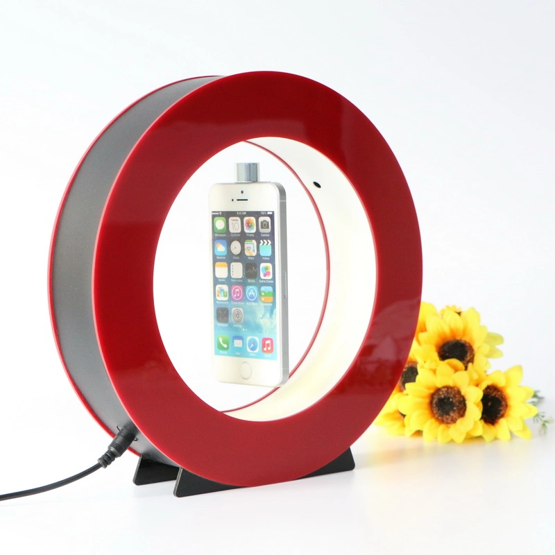 Customize Acrylic 360 Rotating Magnetic Levitation Cellphone Can Display Stand for Cellphone Store Exhibition