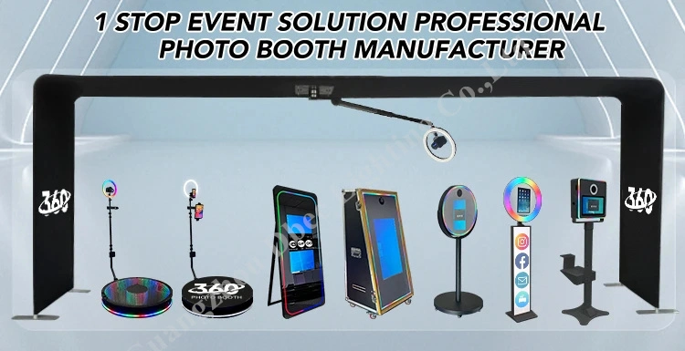 2024 Fashion Interesting Overhead 360 Photo Booth Video Camera Portable Exhibition Auto Booth