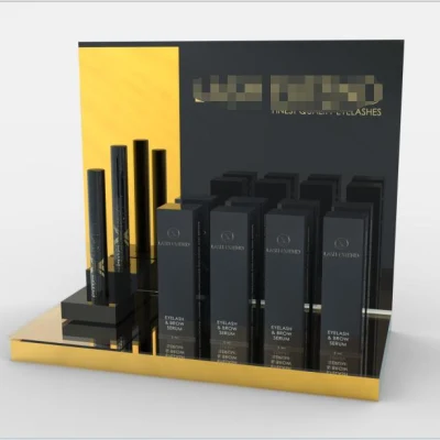  Supporto per display cosmetico acrilico Golden Mirror di alta qualità