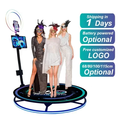  2024 Vendita a caldo nuovo top portatile Selfie 360 Photo Booth Stand fotografico Quality 360