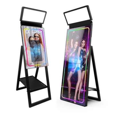 In stock 72&prime;&prime; Selefie Magic Photo Mirror Stand con fotocamera Stampante
