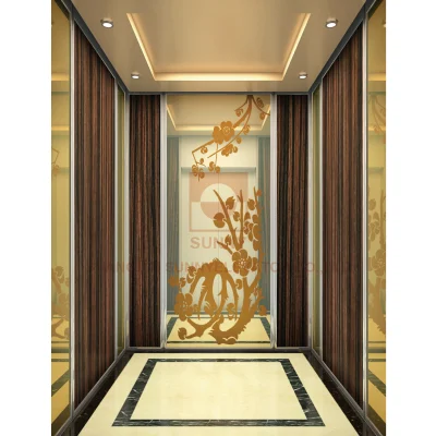  Parete cabina con decorazioni in legno e specchi con attacco a specchio di tipo Luxury