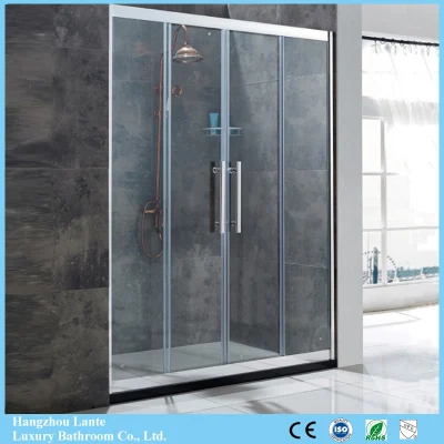 Sportello doccia scorrevole in vetro per bagno in acciaio inox di design resistente (LTS-8005)