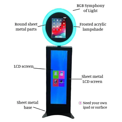  IPad 12.9&quot; Photobooth Stand Shell Selfie Machine con APP Control