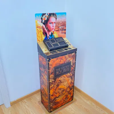 Nuovo stile Golden Mirror cartone Cosmetic Display Stand for Goods Sales Promotion, Foundation