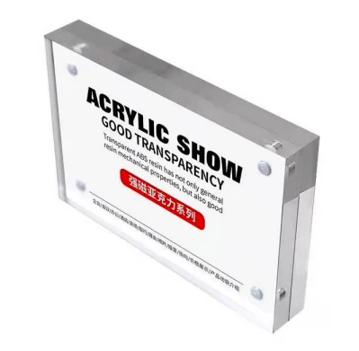  A4 forma T trasparente Menu magnetico acrilico Display supporto Ufficio Cartello supporto