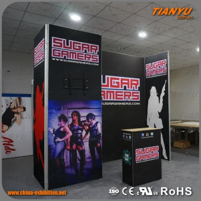  Custom Size tessuto Fiera Mostra ambientale Moda stand Design