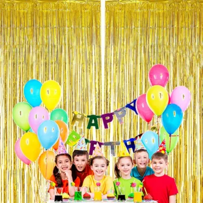  Tinsel Foil Fringe tende retro metallico Photo Booth parti forniture Per il matrimonio di compleanno doccia nuziale di Natale