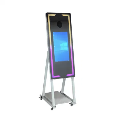 PhotoBooth Magic Mirror con TV 4K 1 set Easy Selfie Specchio Photo Booth macchina telaio LED Magic Mirror a forma di freccia Photo Booth