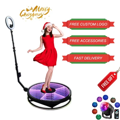  Photo Booth rotante Photo PhotoBooth 360 gradi 100cm piattaforma in metallo 115 cm Spinning automatico 360 Photo Booth USA 6 persone