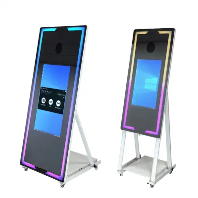 PhotoBooth Magic Mirror con TV 4K 1 set Easy Selfie Specchio Photo Booth macchina telaio LED Magic Mirror a forma di freccia Photo Booth