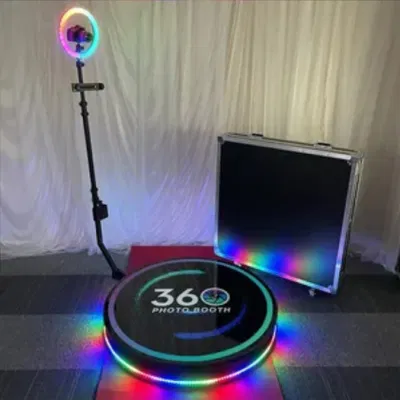 Stand automatico per fototessere 360 Spinner Selfie con vendita a caldo Supporto per iPad 360 Photo Booth da 100 cm
