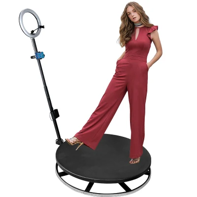 Distributore automatico portatile di fotocamere professionali Selfie 360 con piattaforma a gradi Macchina Video Booth 100cm 360 Photo Booth macchina per matrimoni/feste