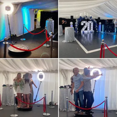 Stand automatico per fototessere 360 Spinner Selfie con vendita a caldo Supporto per iPad 360 Photo Booth da 100 cm