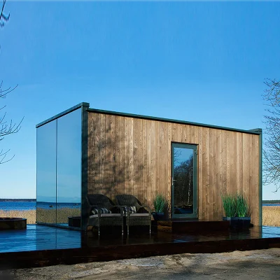 Au/NZS/USA Standard prefabbricatedlight struttura in acciaio Casa specchietto moderno cabina Deepblue Smarthouse