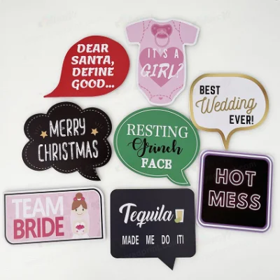  Premium PVC Foam Board Party Photo Booth Props segni per San Valentino, Capodanno, Natale, Halloween, Graduation, Matrimonio.