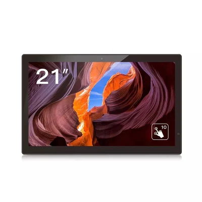 Display touchscreen interattivo con codice QR per fotocamera Android da 21.5 pollici Stand fotografico self-service stand indoor in piedi pubblicità LCD Kiosk