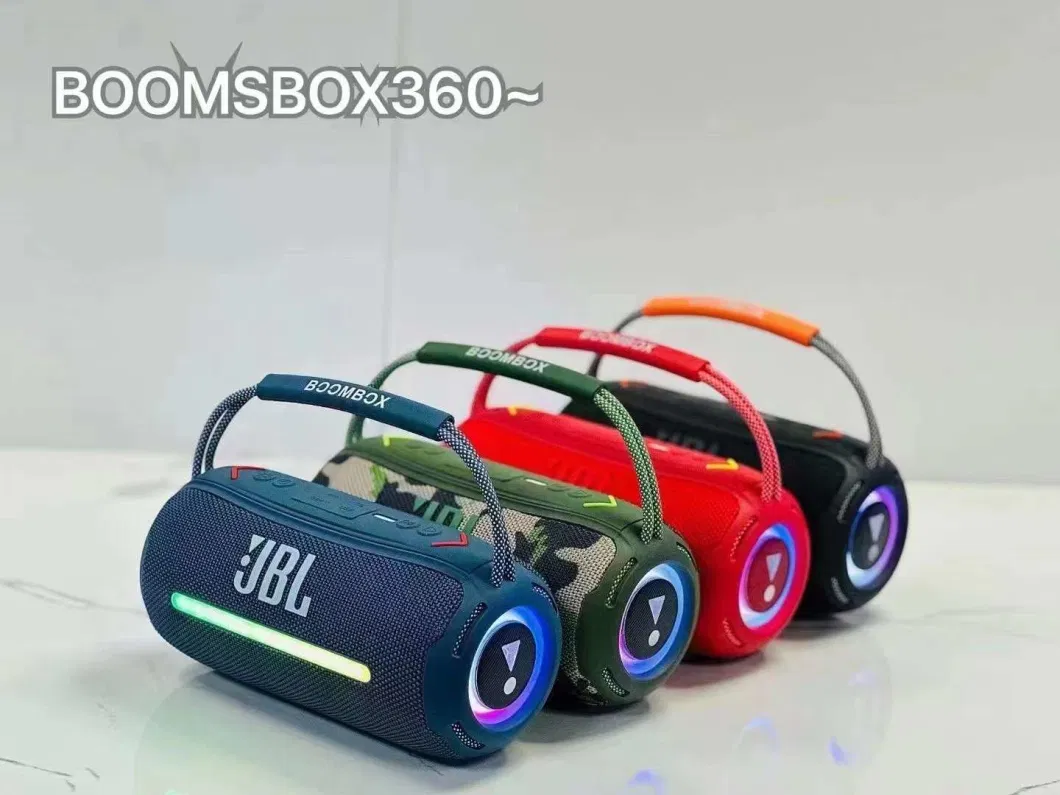 Booms Box 360 Portable Speaker Outdoor Kit Speaker Mini Wireless Array Speakers System Hands Free Us LED Speaker Stand