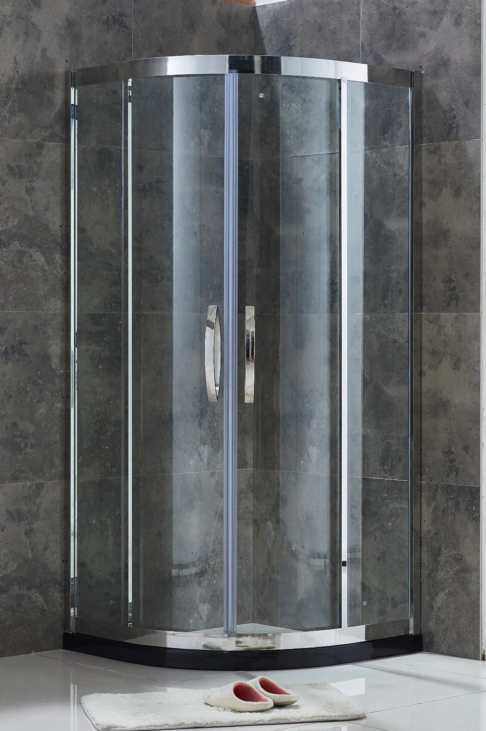 Black Artificial Stone Threshold Stainless Steel Cabin Shower Stall (LTS-1605)