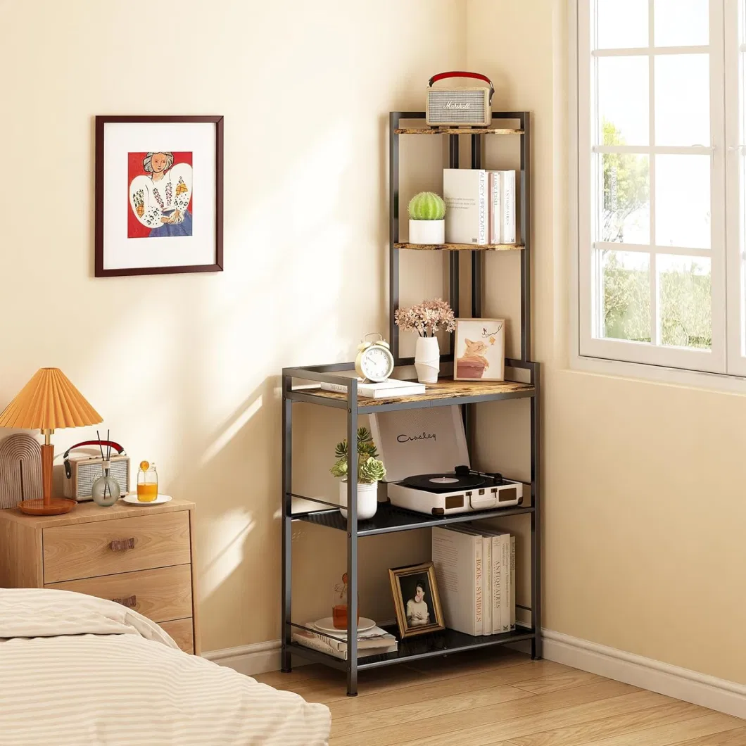 Modern 5 Tier Corner Shelf Stand Freestanding Corner Shelf