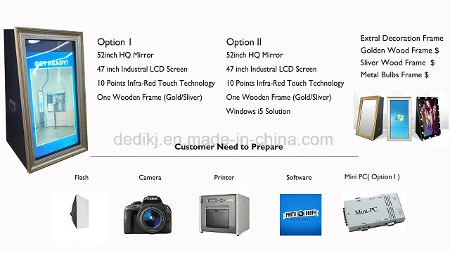 Dedi High Quality Multi Touch Magic Mirror Automatic Photo Booth Printing Machine