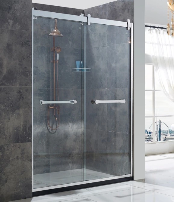 Best Sale Tempered Glass Shower Screen in Stainless Steel (LTS-8001)
