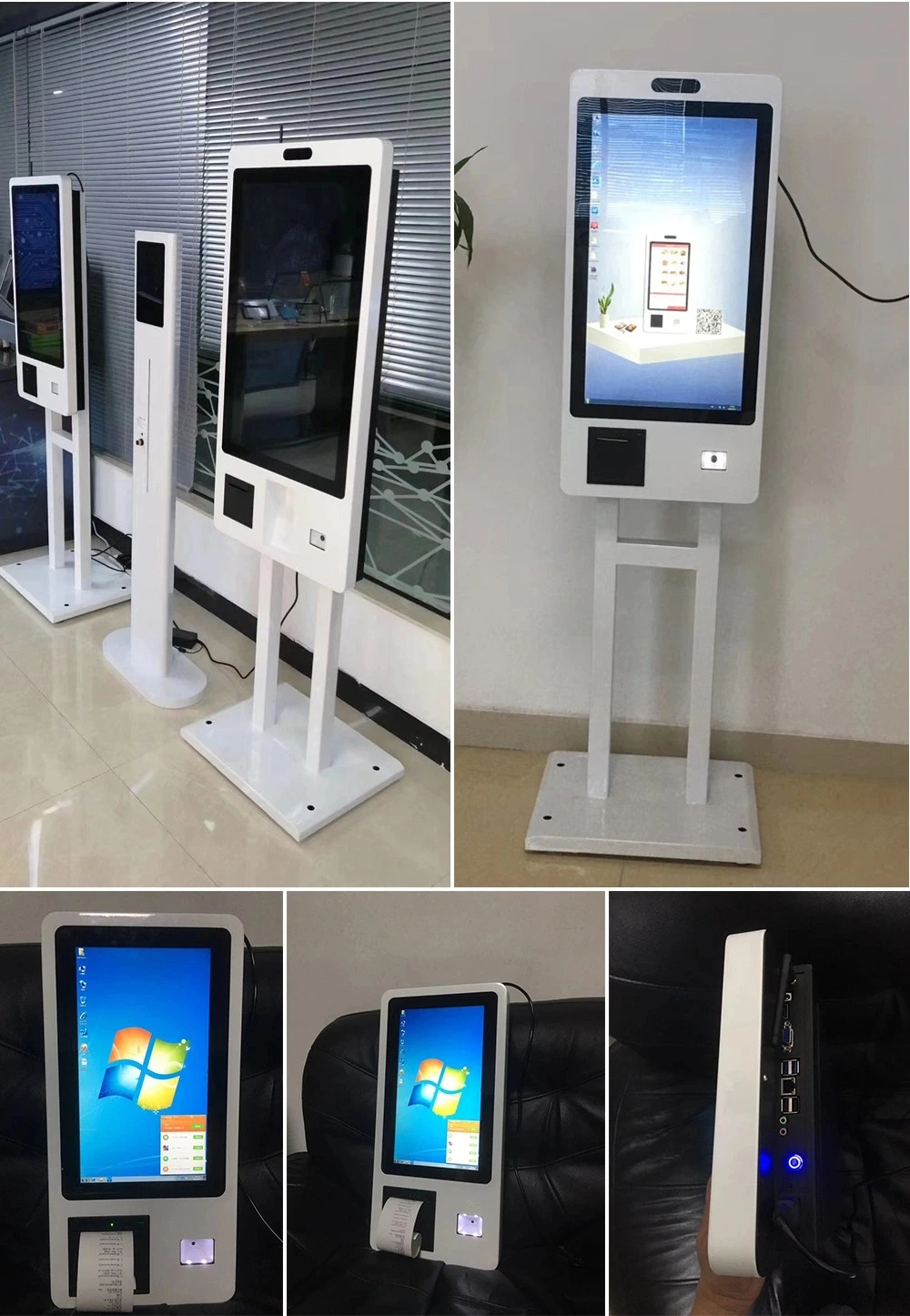 Selfcheck Self Serving Shop Drive Thru Ordering System Automatic Payment Kiosk with Thermal Printer