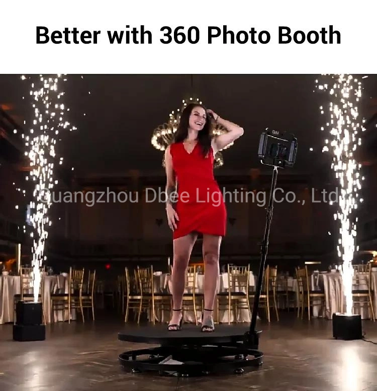 Stage DMX 512 360 Angle Dual Head Rotating Moving Head Cold Spark Machine Double Head Pyro Rotate Fire Spin Dancing Fountain White Stage Light