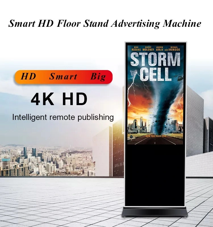 Indoor Ad Player Android/Window Lobby Digital Signage Player 43/55 Inch WiFi Touch Screen Kiosk Display Advertising Equipment Photo Booth Machine
