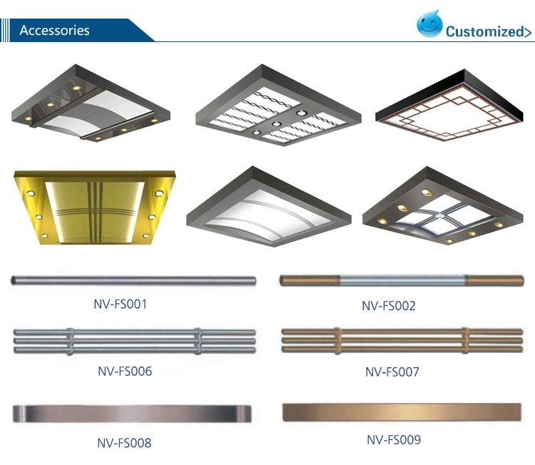 Mirror Stainless Steel Designed Passenger Elevator Cabin