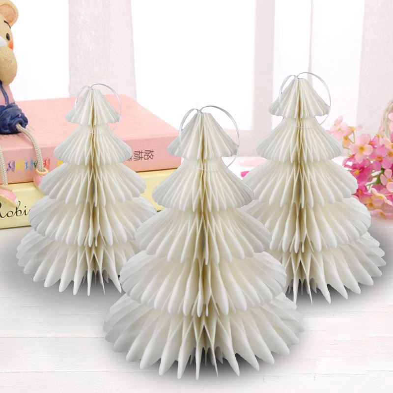 Customized Artificial Christmas Ornaments Paper Honeycomb Christmas Tree