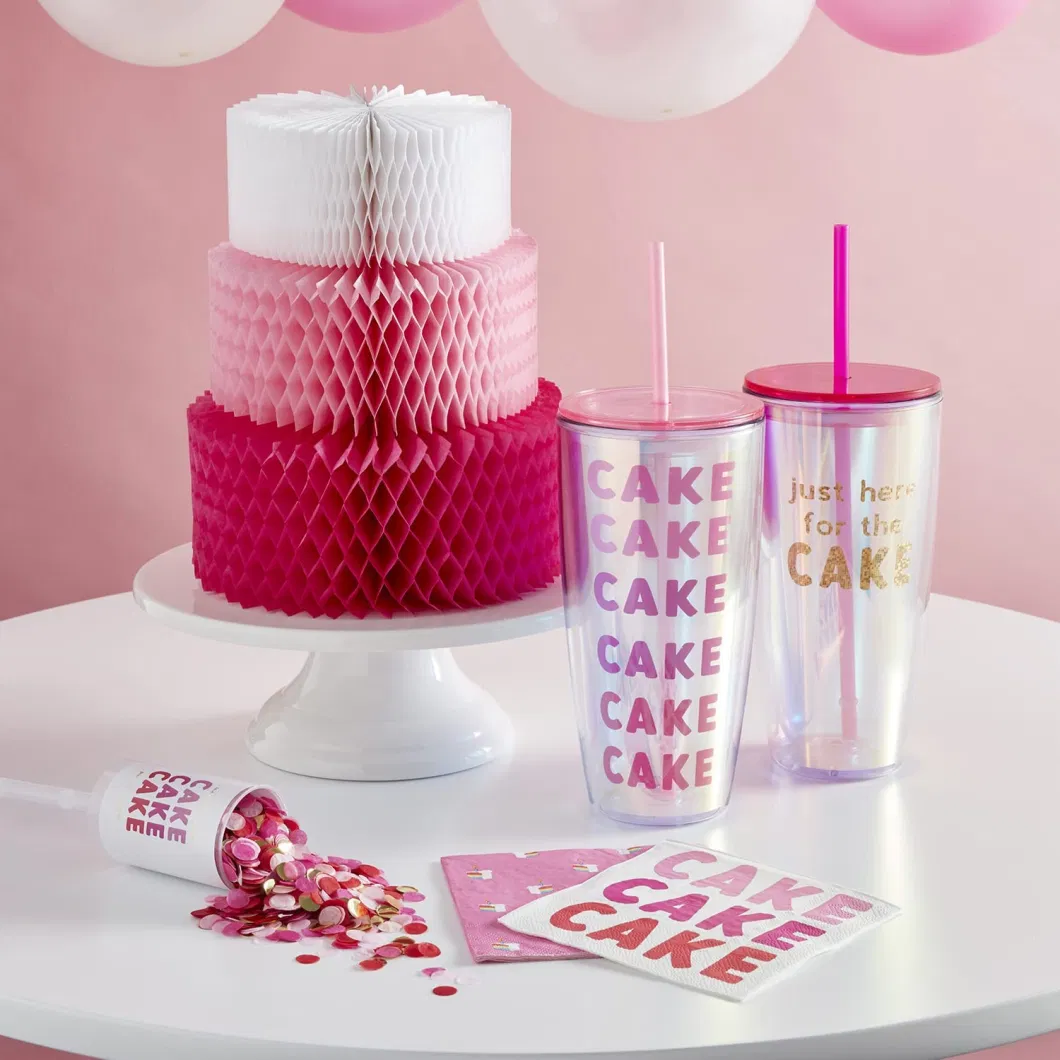 Hkh Birthday Party Three Layer Cake Shape Paper Honeycomb Center Piece