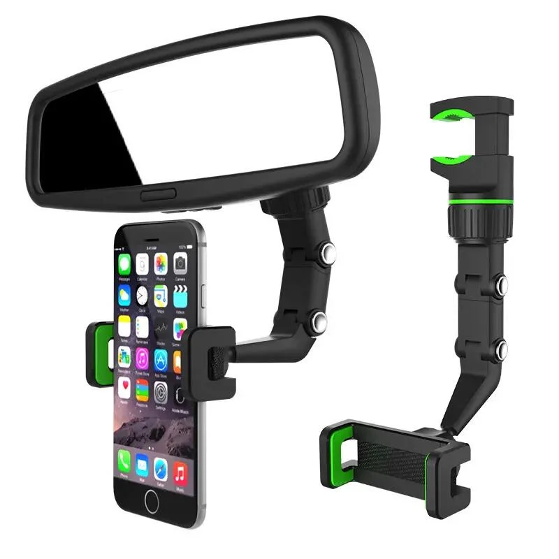 New Arrival Adjustable Car Rear View Mirror Mount Car Headrest Bracket Tablet Mobile Phone Holder Mount Bracket Stand