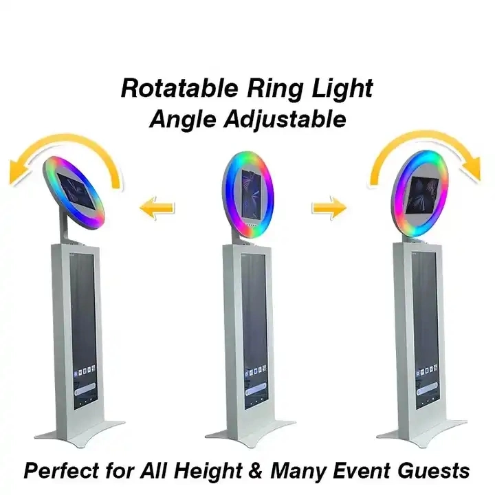 2023 Hot Sales Surface Portable LED Ring Roamer iPad Photo Booth