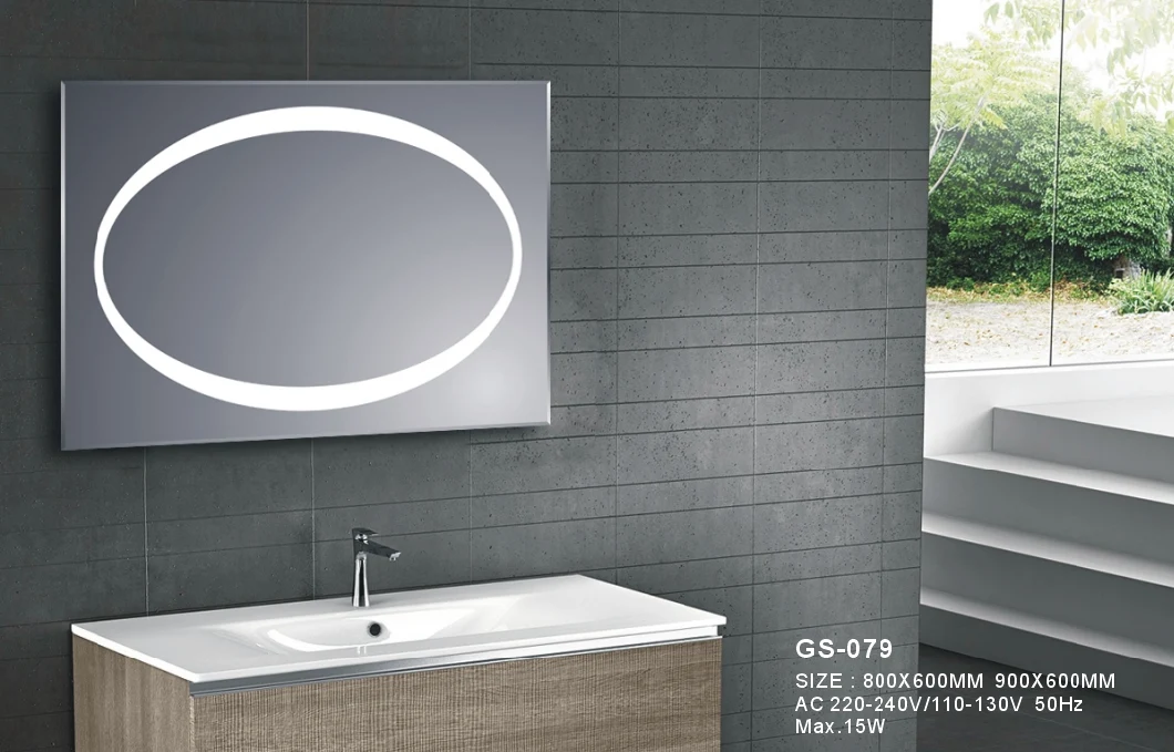 LED Illuminated Saber Certificate Wall Bathroom Smart Mirror