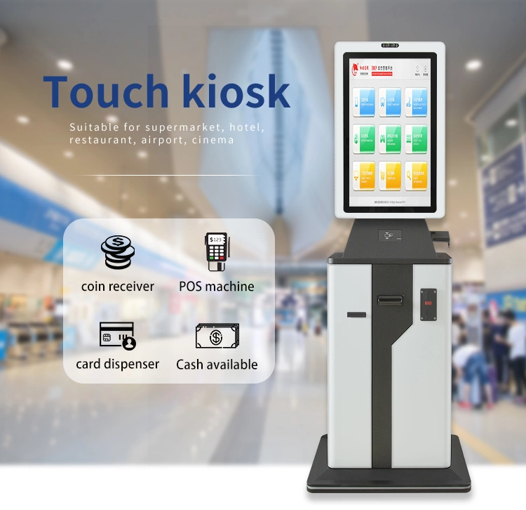 Touchscreen Scanner Printer POS Payment Self Services Ordering Payment Kiosk for Restaurant Store Interactive Kiosk