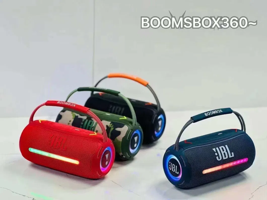 Booms Box 360 Portable Speaker Outdoor Kit Speaker Mini Wireless Array Speakers System Hands Free Us LED Speaker Stand