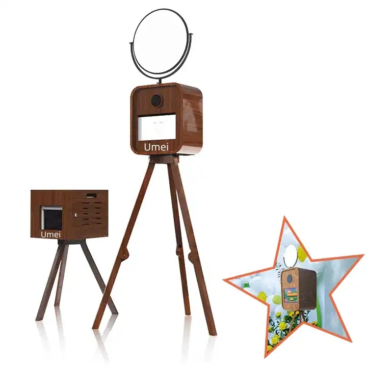 Touch Screen Photobooth Tripod Wooden DSLR for Weddings Vending Machines Selfie Photo-Booth