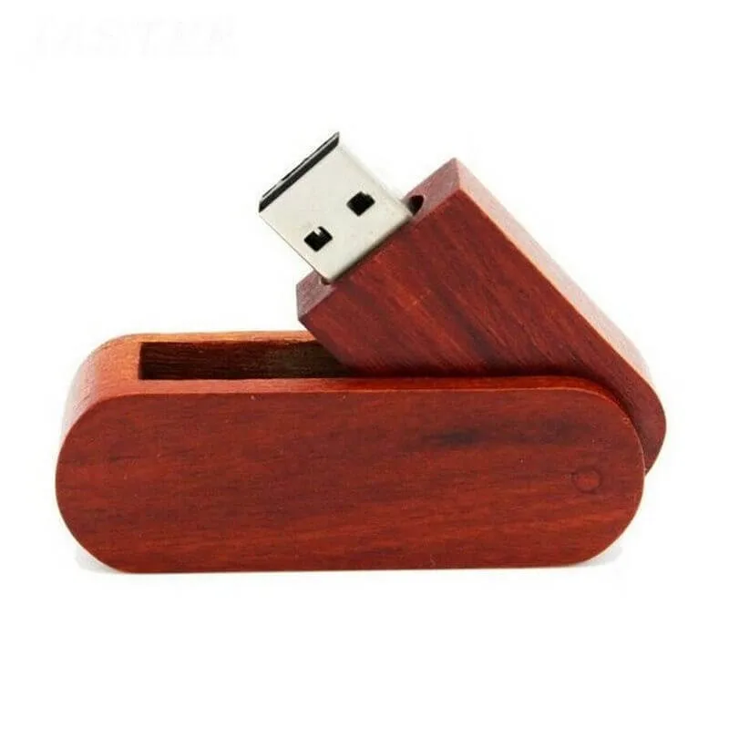 Wooden Rotating USB Stick 2.0 Photography Gift Memory Stick Free Logo Available