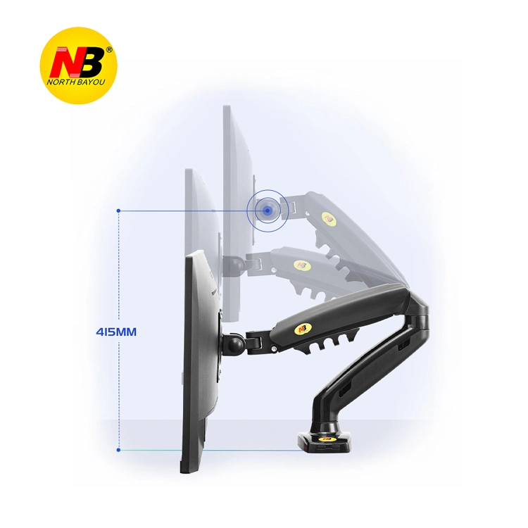 Nb F80 to Norway USB3.0 Desktop Gas Spring 17-30&quot; LCD LED Monitor Holder Mount Arm Loading 2-9kg Full Motion Display Stand 360 &deg; Screen Rotation