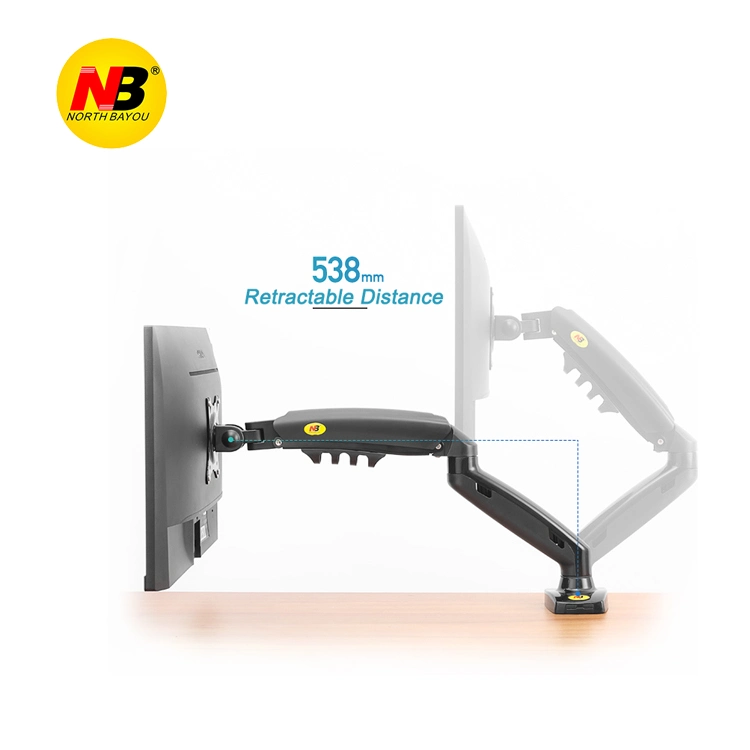 Nb F80 to Norway USB3.0 Desktop Gas Spring 17-30&quot; LCD LED Monitor Holder Mount Arm Loading 2-9kg Full Motion Display Stand 360 &deg; Screen Rotation