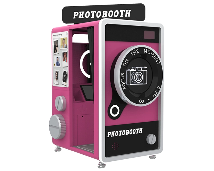 Customizable Photo Booth Shell Instant Mirror Photo Booth Print Picture Vending Machine with Payment Processing