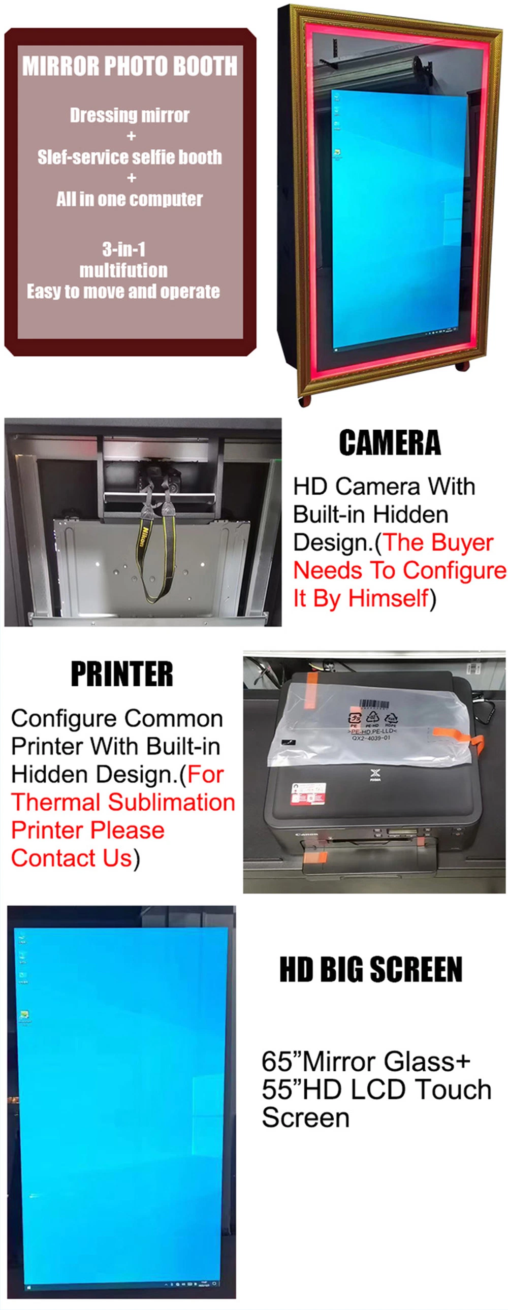 Latest Products Smart Photo and Print Function Mini Magic Mirror Price Magic