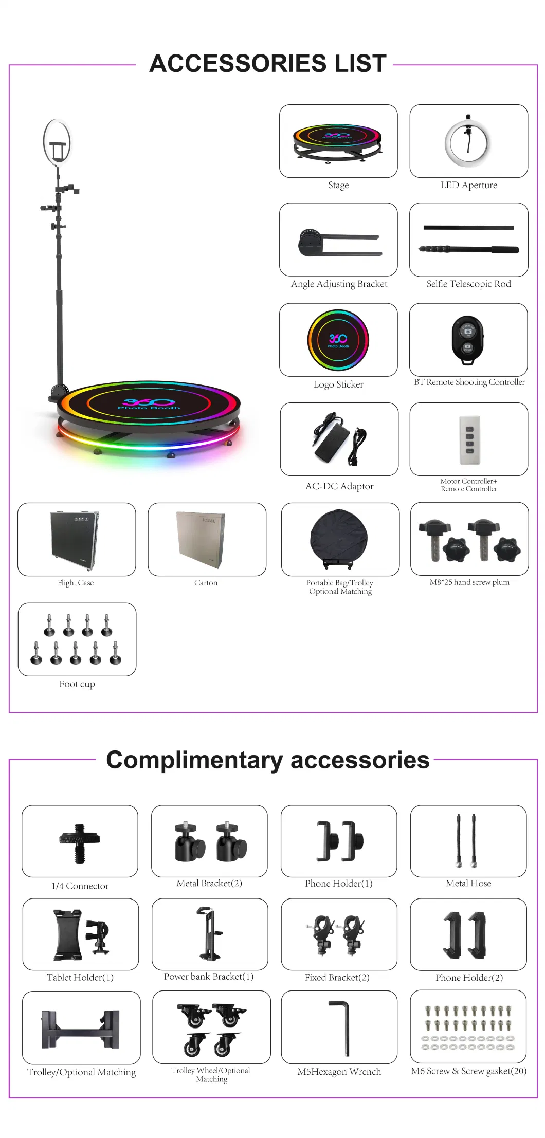 Wedding Manual Ring Light 3D Selfie iPad Photobooth Video Booth DSLR 360 Camera 360 Photo Booth Automatic Rotating Machine
