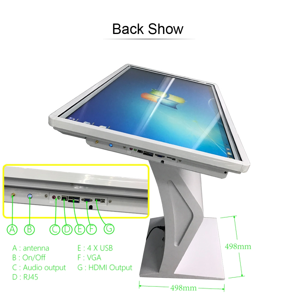 Alone Standing 50&quot; Inch LED LCD Interactive Self-Service PC Terminal Touchscreen Kiosk Photobooth