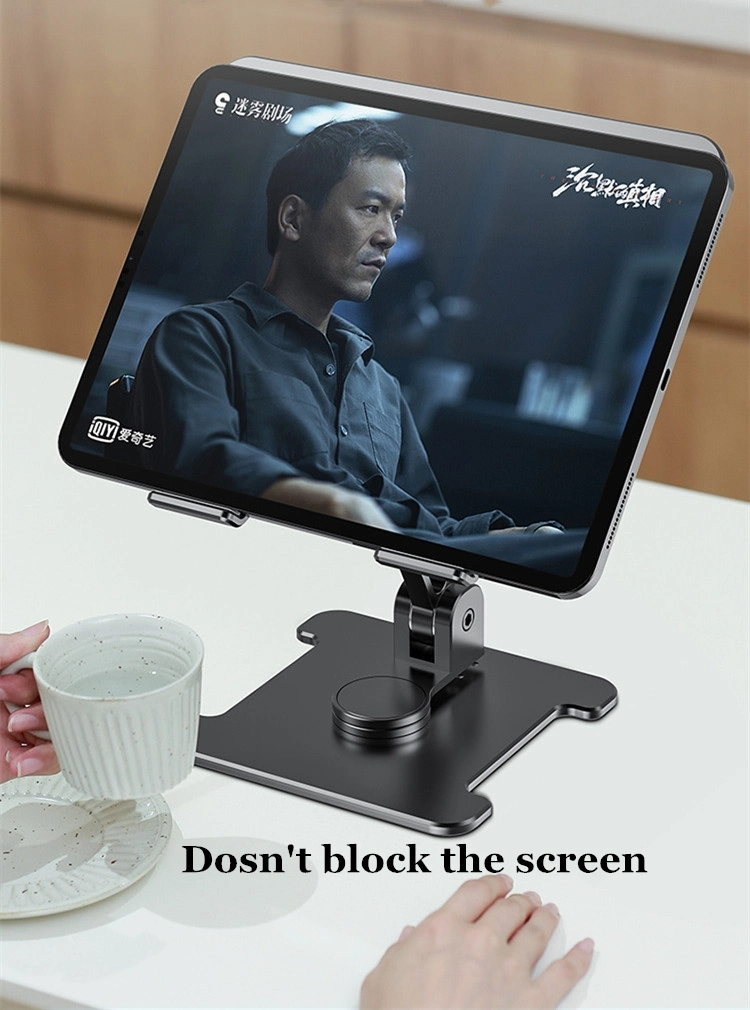 Aluminum Foldable Desktop 360 Rotation Tablet Stand